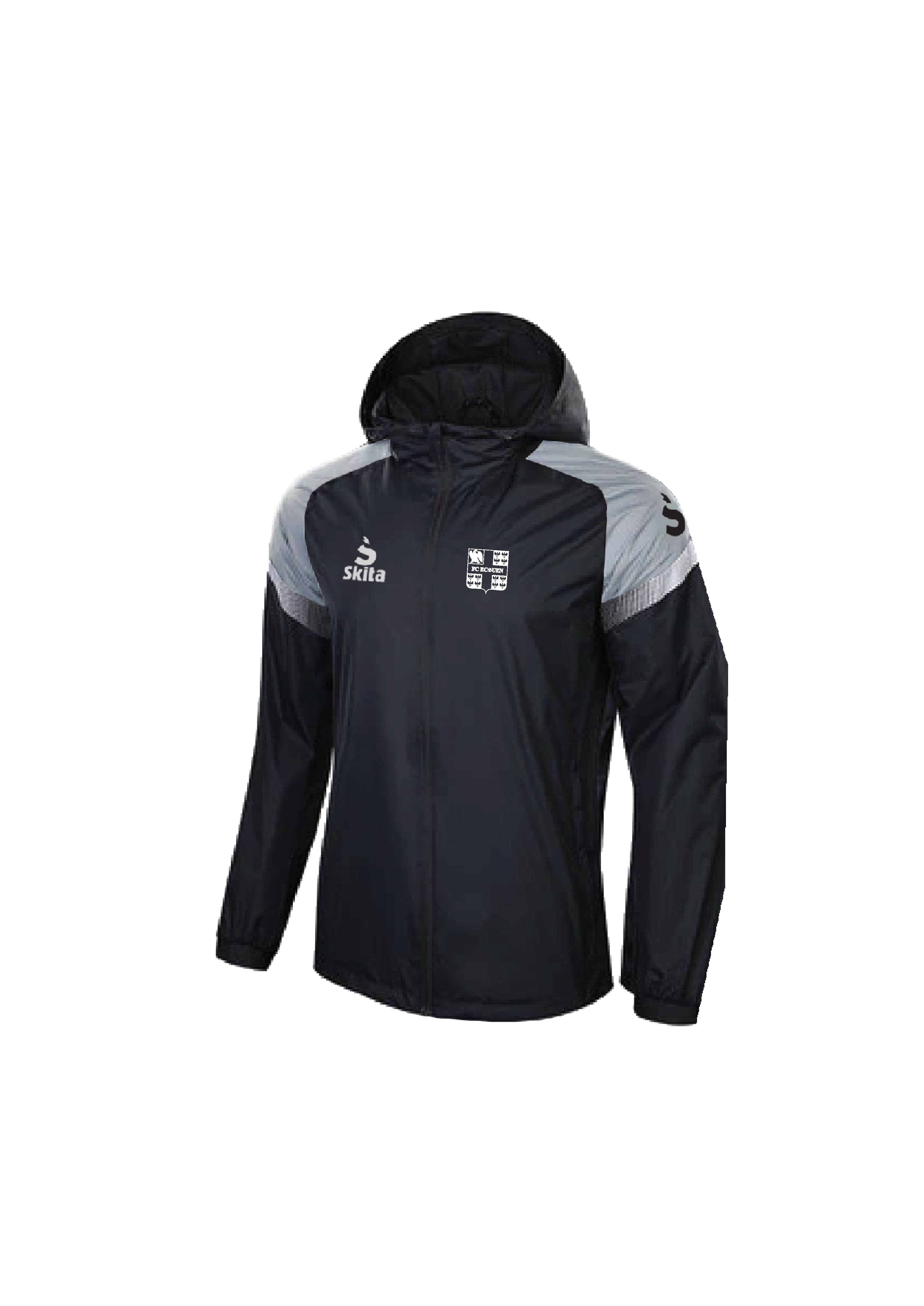 Coupe-vent ALVOR noir/gris  (Fc Ecouen)